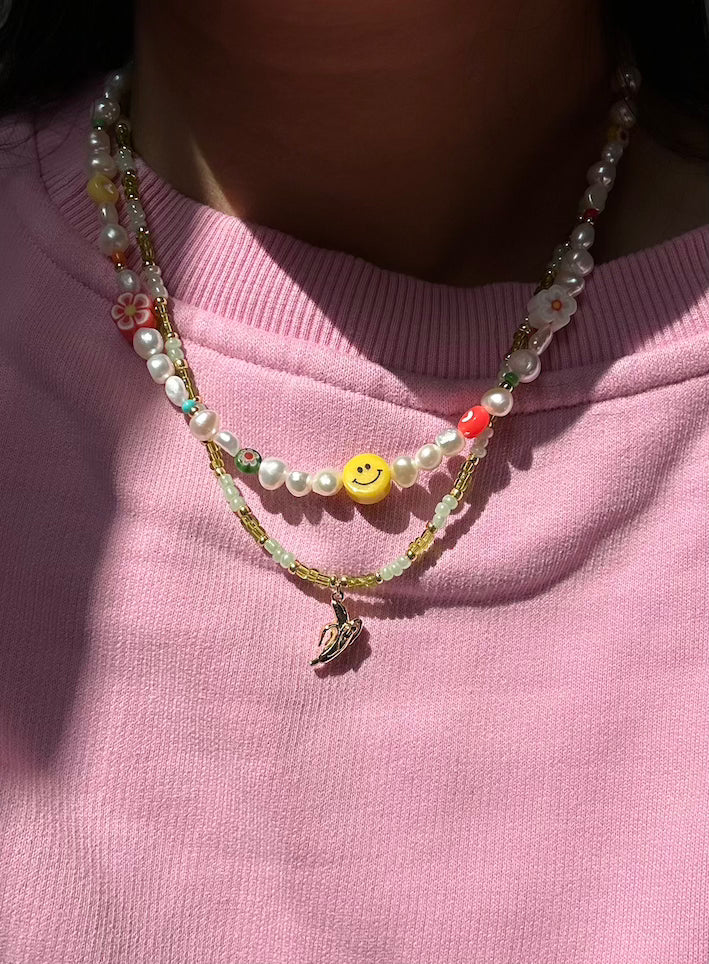 Kette mit Perlen und Smiley